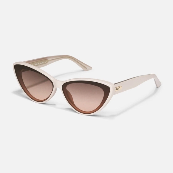 Quay Australia Women's Tempted 67mm Cat Eye Sunglasses In Champagne/Brown Frame - Picture 3 of 8